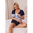 thumbnail image 2 of Ekouaer Women's Maternity Nursing Pajamas Shorts Set Summer Nursing Sets Soft Labor Delivery PJS, 2 of 6