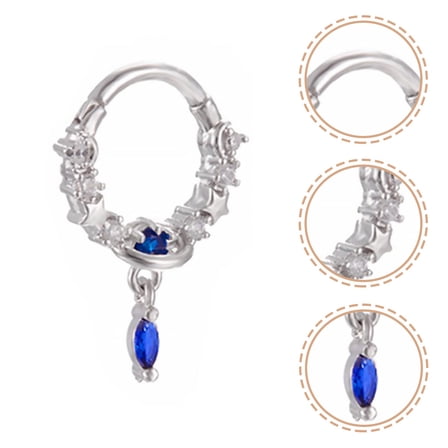 IBASETOY Cute Nose Hoops Nose Piercings Dangle Titanium Steel 1Pack for Women