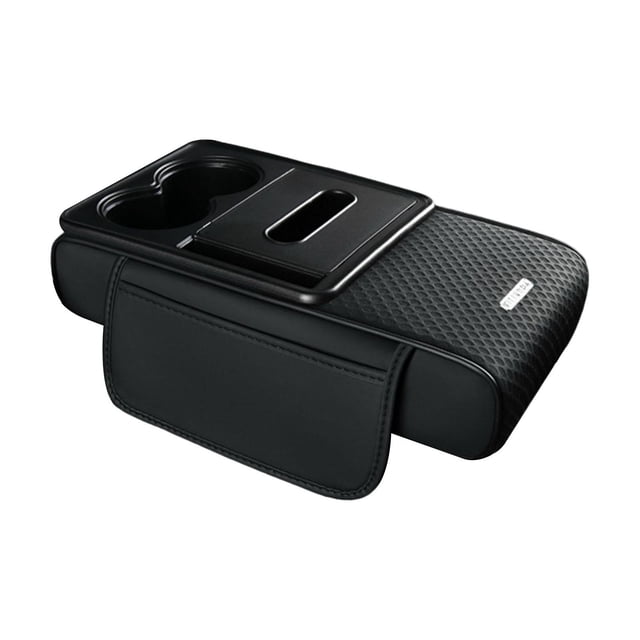 Alfombrilla para reposabrazos de coche, versátil, protector de consola central, organizador de consola negro