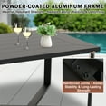thumbnail image 4 of EAGLE PEAK Urban Slate Modern Outdoor Coffee Table, Weather-Resistant Steel Accent Patio Table, 4 of 8