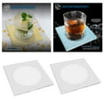 thumbnail image 6 of Fiocias 2Pcs Clear Acrylic Napkin Holder Coffee Table Square Coasters Placemat Water Resistance Dining Table Kitchen Home Office Party Decor, 6 of 9