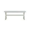thumbnail image 3 of Rectangular Dining Bench with X Shaped Pedestal Legs White, 3 of 6