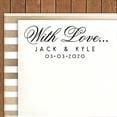 thumbnail image 2 of Printtoo Personalized Blue Self Inking With Love Stamp Custom Wedding Favor Rubber Stamper-58 x 22 mm, 2 of 6