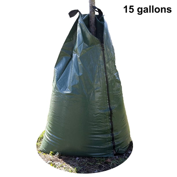 Bolsa de riego para árboles de 15 galones, bolsa de riego de liberación lenta resistente, bolsa de agua para plantar, bolsa de riego por goteo para árboles portátil, ideal para recién plantados