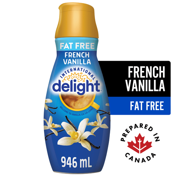 International Delight Fat Free French Vanilla Coffee Creamer, 946 mL, 946ml Coffee Whitener