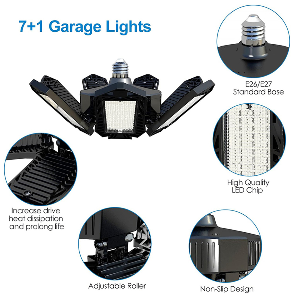 OCEST 18500LM LED Garage Ceiling Light, 2-Pack photo 5