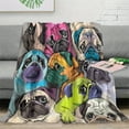 thumbnail image 3 of Cozy Camo Dog Throw Blanket - Perfect for Christmas, Valentine's & New Year Gifts | Soft Flannel Nap Shawl for Loved Ones, French Style, 3 of 6