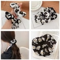 thumbnail image 4 of ziyahi Attache-Cheveux Fleur Rétro Femmes Filles Élastique Corde Foulard Porte-Queue Type 1, 4 of 7
