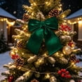 thumbnail image 4 of 2026 Christmas Indoor Home Decor Green Christmas Bow Decoration Suitable For Christmas Trees Wreaths Door And Wall Decorations And Festive Home Party Arrangements, 4 of 5