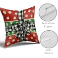 thumbnail image 4 of Red Green Christmas Pillow Covers 20x20 Set of 2 Rustic Xmas Holiday Decoration Polka Dots Print Decorative Outdoor Pillowcases Winter Gift Farmhouse Throw Cushion Case Decor for Couch Sofa Bed, 4 of 6