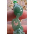 thumbnail image 2 of Certified Green Burma 100% Natural A Jade jadeite Pendant Monkey Peach Coin W Ring 658878 TN, 2 of 15
