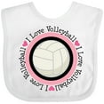 thumbnail image 3 of Inktastic I Love Volleyball Sports Girls Baby Bib, 3 of 4