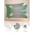 thumbnail image 2 of Green Grey Ombre Pillow Cases Standard Size Set of 2, Smooth Satin Pillowcase for Hair and Skin, Modern Gradient Abstract Art Decorative Cooling Bed Pillow Covers with Zipper, 20x26 Inches, 2 of 5