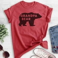 thumbnail image 2 of Grandpa Bear T-shirt, Unisex Men's Shirt, Grandpa T-shirt, Grandfather Shirt, Heather Red, X-Large, 2 of 6