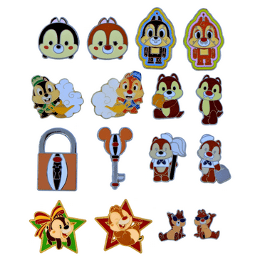 Chip & Dale Twin Themed 6 Disney Trading Pins ~ Randomly Assorted ~ Brand New