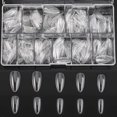 thumbnail image 1 of Almond Shaped Acrylic Nail Tips - 500pcs False Nails Tips Full Cover Nails With Case For Diy Nail Art, 10 Sizes, 1 of 4
