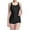 Black, variant on Swuxness Women's Solid Color Plus Size One Piece Bathing Suits Modest Training Swimwear Slim Wireless