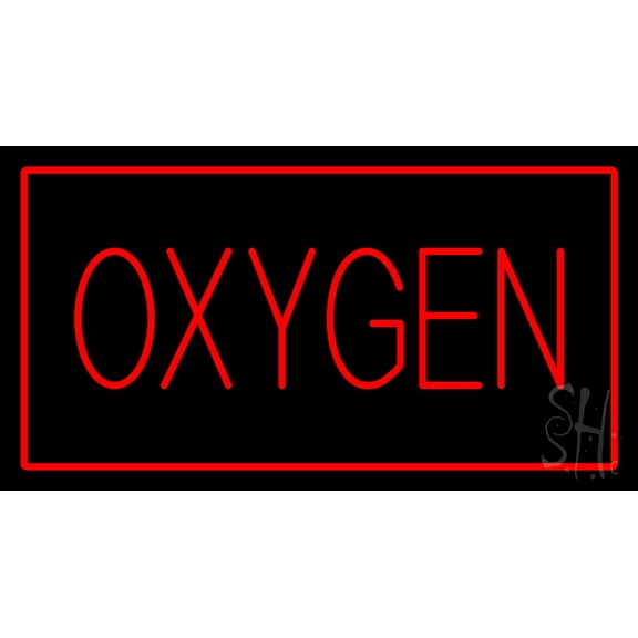 Red Oxygen Red Border LED Neon Sign 20 x 37 - inches, Black Square Cut Acrylic Backing, with Dimmer - Bright and Premium built indoor LED Neon Sign for Defence Force.