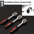 thumbnail image 4 of 53-Piece Socket Combination 1/4 Ratchet Wrench Screwdriver Head Socket Sliding Rod Universal Joint, 4 of 9