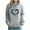 #11 Gray, variant on Womens Hoodie Classic Drawstring Hooded Sweatshirts with Pockets Long Sleeve Tops Hearts Printed Sweater Casual Pullover Comfy Sportswear Loose Fit Coat with Hood Womens Sweatshirtss Size 8-16