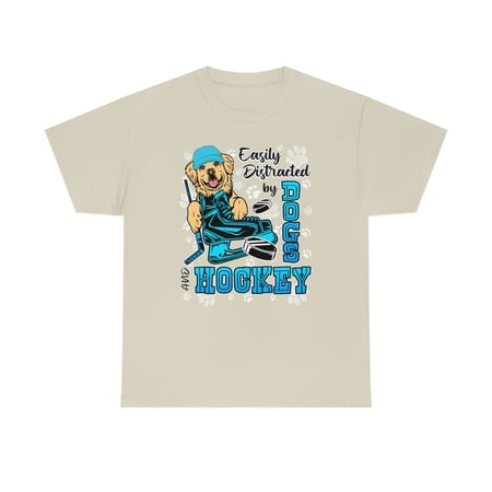 Familyloveshop LLC Easily Distracted By Dog and Hockey  R1160206c1