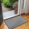thumbnail image 2 of Black White Gingham Checkered Pattern Door Rugs,Washable Non Slip Door Mats Indoor,Decorative Door Mats,Entry Mat Indoor for Entrance,Bedroom,Kitchen,Bathroom,30"x17", 2 of 6