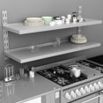 thumbnail image 1 of vidaXL 2-Tier Floating Wall Shelf Stainless Steel 150x30 cm, 1 of 4