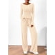 thumbnail image 3 of Conjunto de Lounge PRETTYGARDEN para Mujer 2 Piezas Beige Talle Grande, 3 of 8