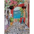 thumbnail image 4 of Hilo Algodón Ecológico Bordado Punto Cruz Calle Con Flores Estampadas 14 Quilates 29x38cm, 4 of 7