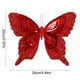 thumbnail image 3 of Adorno navideño con clip | Escena 3D con lentejuelas, purpurina y mariposas artificiales | Decoración navideña de plástico dorado, rojo y plateado para coronas y regalos, 3 of 6
