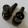thumbnail image 1 of 3 Pin Right Angle XLR Connector Male Female XLR 3Pin Socket, 1 of 5