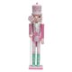 thumbnail image 2 of Figura de cascanueces Figura de cascanueces de Navidad Accesorios para fotografías Manualidades Decoración navideña Escultura para fiesta Sala de Rosa, 2 of 9