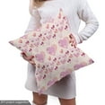 thumbnail image 5 of Ambesonne Romantic Fabric by the Yard Upholstery, Scattered Striped Hearts, 1 Yard, Soft Pink Mauve Taupe, 5 of 5