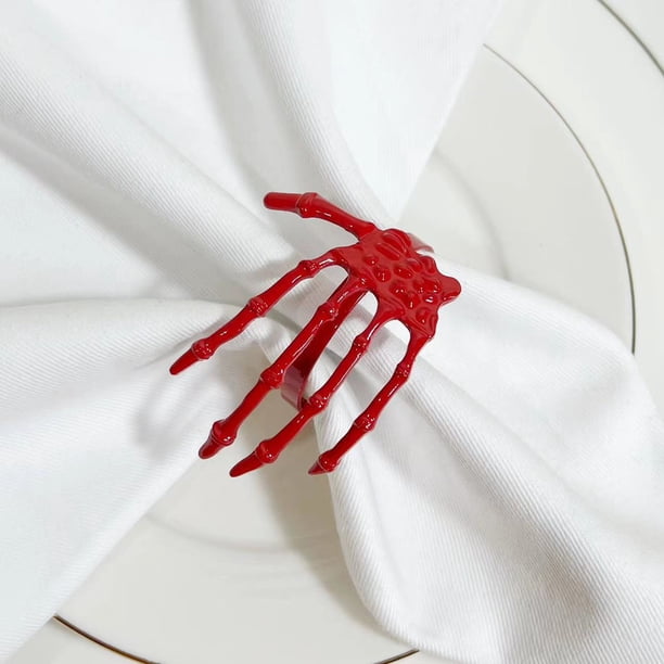 Hebilla de servilleta de la serie Halloween, anillo de servilleta de mano fantasma, hebilla de cortina, decoración de fiesta de Halloween