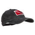 thumbnail image 5 of Scuba Dive Flag Embroidered Washed Dyed Cotton Cap - Black OSFM, 5 of 5