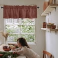 thumbnail image 5 of Dark Brown Valances for Windows Farmhouse Kitchen Curtains Valances Rod Pocket Valance Curtains for Kitchen Windows Vintage Country Monochrome Chocolate Color Window Valances for Bathroom 42"x12", 5 of 6