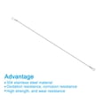 thumbnail image 4 of Stainless Steel Lanyard Cable with Eyelets 0.08" x 20" 2mm x 50cm Lock Security Wire Rope with Mounting Screws, 4 Pack, 4 of 6