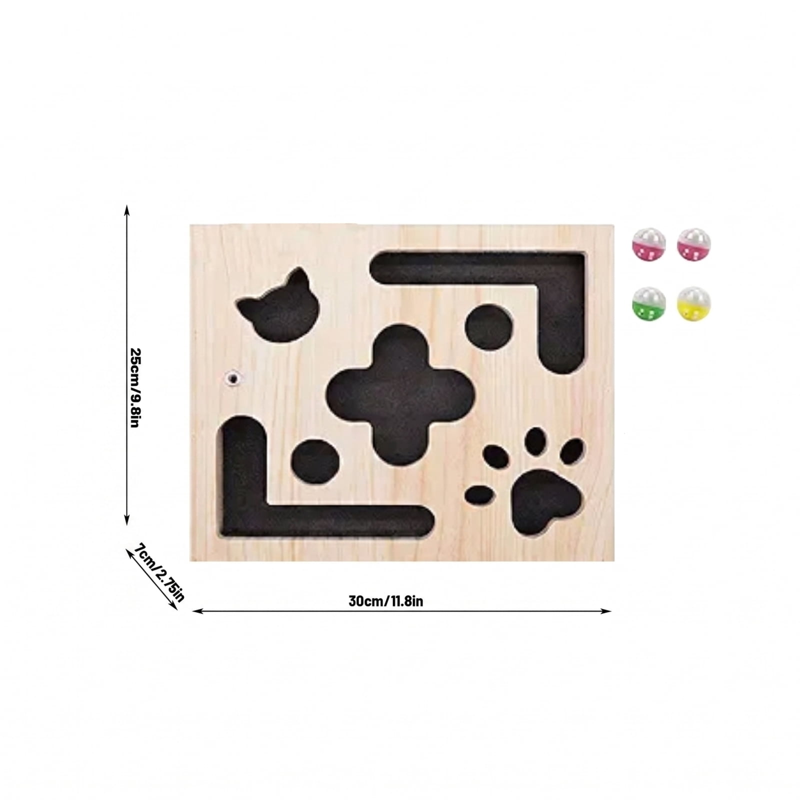 Cat Toys for Indoor Cats - Cat Nail File Box with Interactive Cat Toys, 2026 Upgraded Cat Puzzle Feeder Scratch Puzzle Toy for Indoor Cats, Natural Claw Care with three toy balls