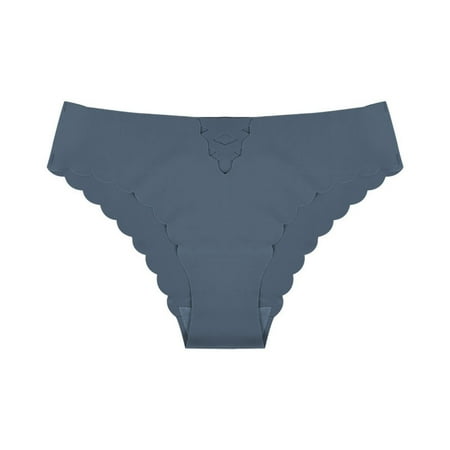 

GWAABD Cheeky Underwear for Women Ice Silk Underwear Low Waist Seamless Briefs Solid Color Hollow Underwear