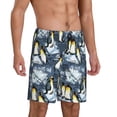 thumbnail image 2 of Fotbe Penguin Arctic Adventure Pantalones Cortos de Pijama para Hombre, Ropa de Dormir, Pantalones de Pijama Cortos para Hombre-XX-Large, 2 of 6