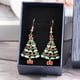 thumbnail image 4 of 1 par de pendientes de Navidad, regalos de joyería de vacaciones para mujeres y niñas, gota de joyería árbol de Navidad Yuyangstore pendiente de tema navideño, 4 of 8
