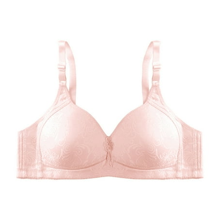 Mrasaso Free Shipping! Workout Tops for Women Women Nylon Bra Women s Solid Color Backless Sexy Seamless Push-Up U-Shaped BraBeautiful Back Design for Everyday Wear(1pc Bra) Pink|XL