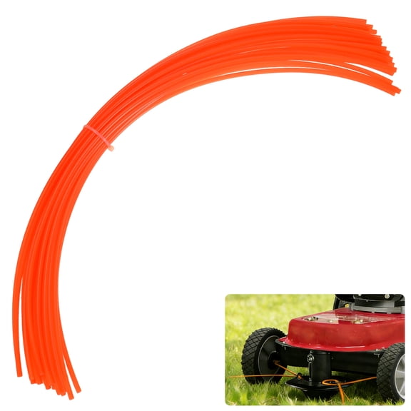 Uxcell 24-Pack Pre-Cut Trimmer Line, 0.157 Inch x 18.5 Inch Round Nylon Replacement Line for Universal Walk Behind Mower[Red]