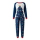 thumbnail image 1 of Pijama navideño familiar con estampado de árbol, cuello redondo clásico a juego, estilo casual, ropa de vacaciones., 1 of 8