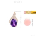 thumbnail image 3 of ANGARA Natural Solitaire Pear-Shaped 1 ct Amethyst Flame Pendant in 14K Rose Gold for Women (Size-8x6mm) | February Birthstone, Anniversary, Jewelry Gift for Women | Natural Amethyst Necklace, 3 of 7