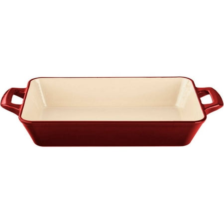 - La Cuisine LC 8285 Small Deep Cast Iron Roasting Pan with Enamel Finish