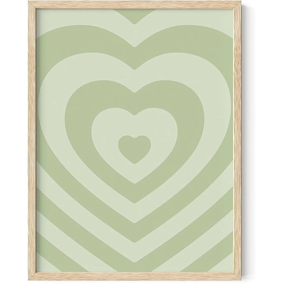 HAUS AND HUES Framed Wall Art Abstract, Sage Green Wall Décor, Green Room Poster, Aesthetic Wall Pictures, Sage Wall Décor, Sage Green Décor, Sage Green Room Décor, Green Wall Art (Beige, 12x16)