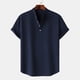 thumbnail image 1 of pstuiky Camisas de vestir de manga corta para hombre, Camisa hawaiana informal de manga corta con cuello alto y botones para hombre ropa de hombre xxl, 1 of 6