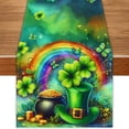 thumbnail image 1 of Lucky Shamrock St Patricks Day Camino De Mesa 13.0 X 72.0 In Día De San Patricio Leprechaun Decoraciones Y Suministros Irlandeses Para El Hogar, Cocina, Comedor, Decoración De Mesa, 1 of 5