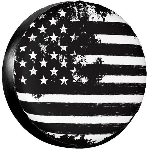 Rv Spare Tire Cover American Flag Spare Tire Covers for Trailers Wheel Cover with Waterproof and Dustproof Protection Fit for Rv SUV Truck Camper Travel Trailer Vehicle